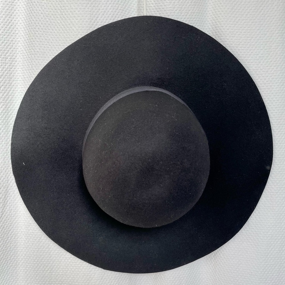 SCOTCH & SODA Black Wool Wide Brim Fedora Hat